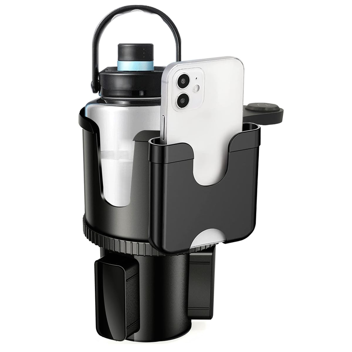 STHIRA Car Cup Holder, 360° Rotatable Car Phone Holder Water Bottle Holder, Multi Large Cup Holder Expander Fits Yeti, Stanley 32/40/46 and Most Water Cups STHIRA Car Cup Holder, 360° Rotatable Car Phone Holder Water Bottle Holder, Multi Large Cup Holder Expander Fits Yeti, Stanley 32/40/46 and Most Water Cups